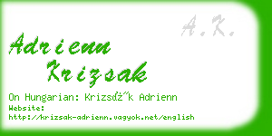 adrienn krizsak business card